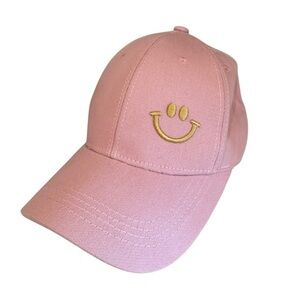 Pink Smiley Face Baseball Cap